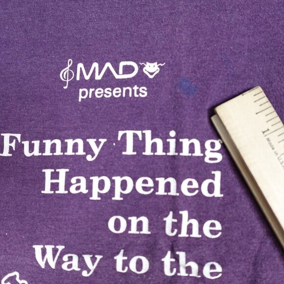 A Funny Thing Happened on the Way to the Forum Shirt Small Purple Burt Shevelov - Picture 5 of 10